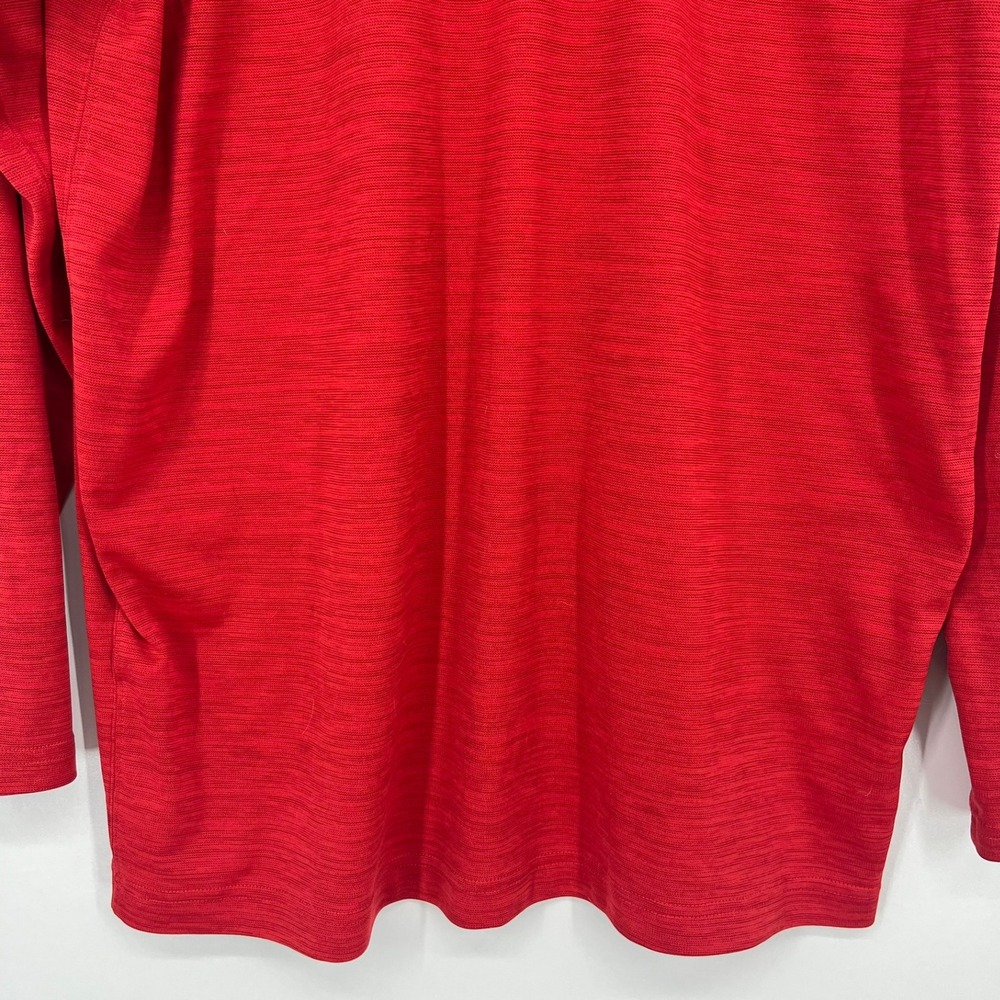 Under Armour Mens Tech 1/4 Zip Pullover Red Heathered Long Sleeve‎ Size M - Picture 8 of 12